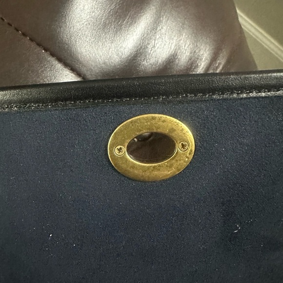 Coach Pink and Blue Crossbody Bag with Gold Chain - Picture 11 of 11